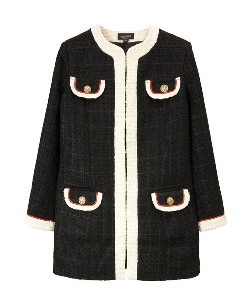 「emiriawiz」 ノーカラーコート SMALL ブラック レディース_画像7