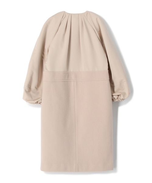 ESTNATION（エストネーション） ノーカラーコート 38 ベージュ