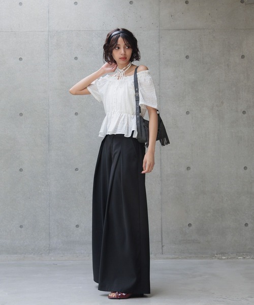 PAGEBOY ブラウス シャツ 2WAYオフショルブラウス レディース