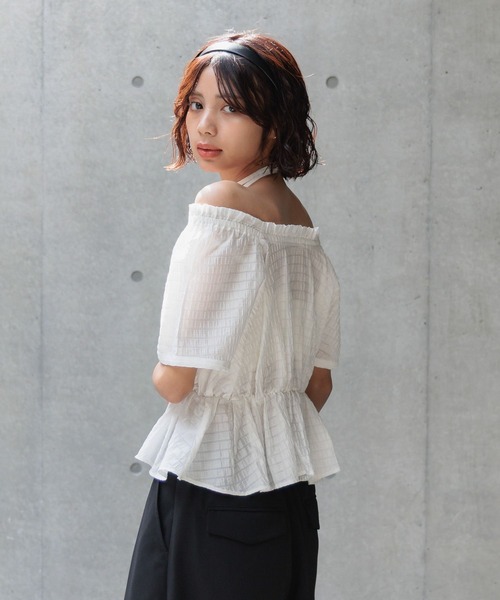 ブラウス シャツ 2way off shoulder blouse レディース RANAN ブラウス シャツ 2WAYオフショルフリルブラウス