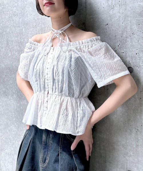 PAGEBOY ブラウス シャツ 2WAYオフショルブラウス レディース