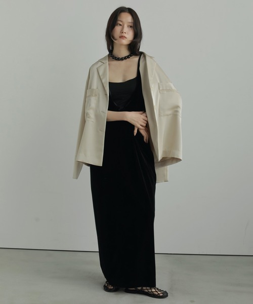 anuke（アンヌーク） ブラウス シャツ Satin Tailored Shirts