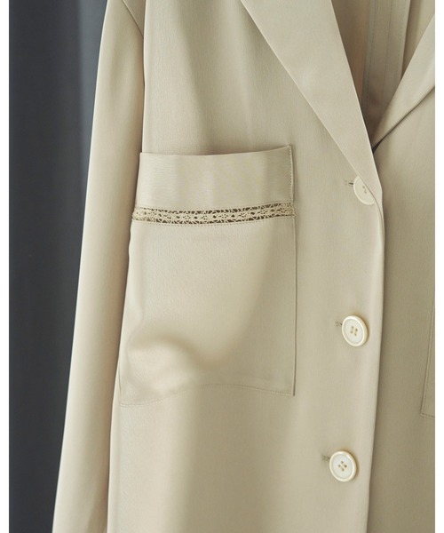 anuke（アンヌーク） ブラウス シャツ Satin Tailored Shirts