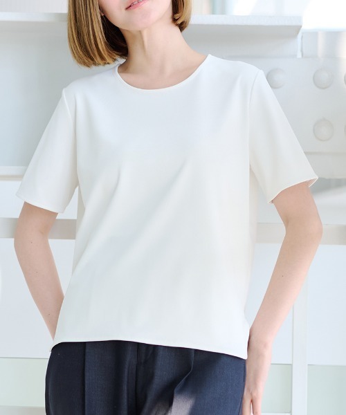 AOYAMA tシャツ 「透けない白・UVカット」透けないカットソー