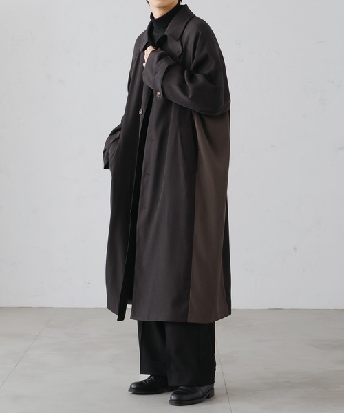 【値引き相談可】BLANKROOM ステンカラーコート サイズO ダークグレー callautia（カラウティア） ステンカラーコート LARGE ダークグレー