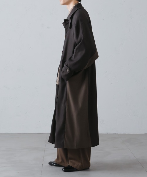 epnok ステンカラーコート MEDIUM ダークグレー メンズ : ZOZOTOWN