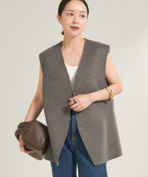 プラージュ　nepla　ベスト plage（プラージュ） ニットベスト FREE チャコールグレー レディース