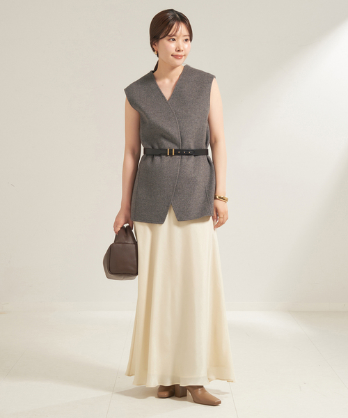 plage（プラージュ） ニットベスト FREE チャコールグレー レディース