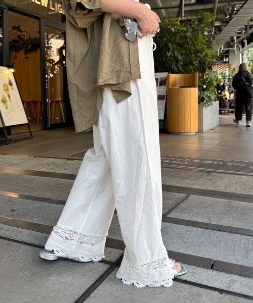 CIAOPANIC TYPY パンツ 切替レースワイドパンツ レディース