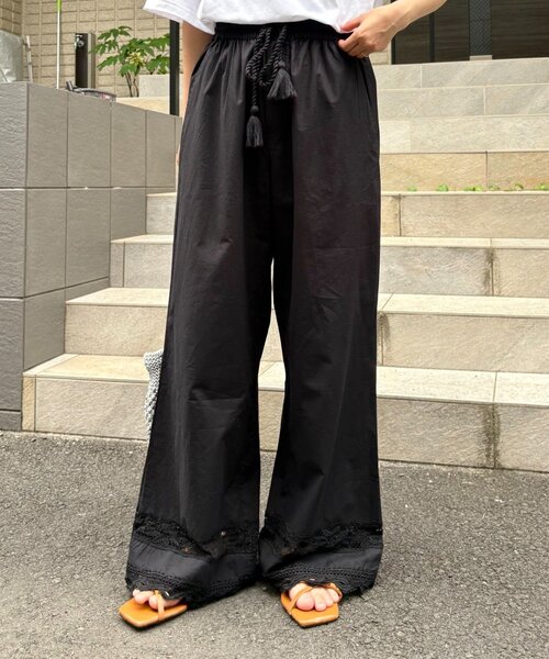 CIAOPANIC TYPY パンツ 切替レースワイドパンツ レディース