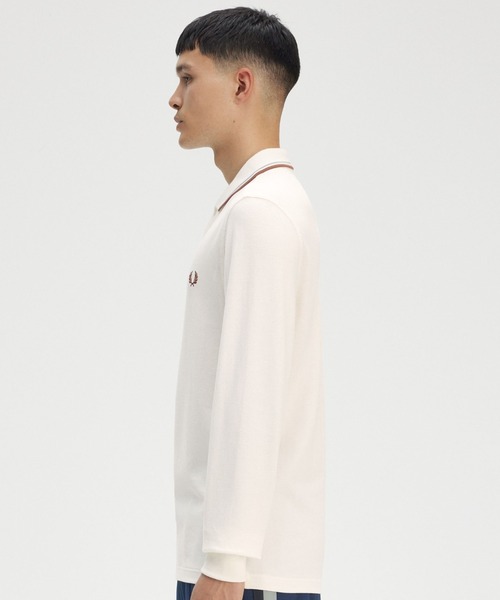 Fred Perry ベージュ 長袖ポロシャツ FRED PERRY SHIRT 2024年秋冬・長袖ポロシャツ プレオーダー