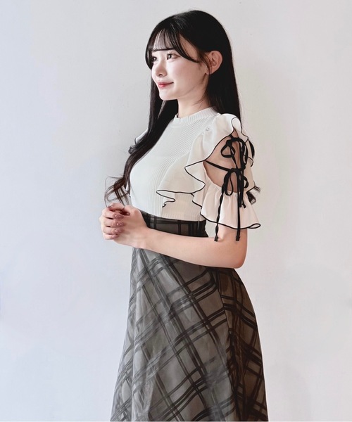 NOMAEバイカラーリボンドッキングワンピース　ブラック NOMAE ワンピース バイカラーリボンドッキングワンピース