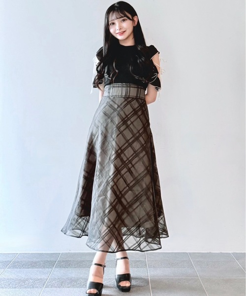 NOMAE ワンピース バイカラーリボンドッキングワンピース