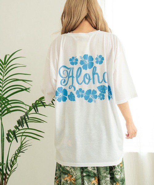 anap mimpi（アナップミンピ） tシャツ 半袖 バック ハイビスカス