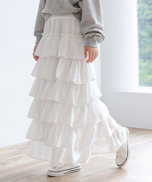 DAY CLOSET スカート 「ロング丈/裏地付き/軽いのにボリューミー