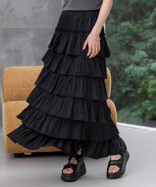 DAY CLOSET スカート 「ロング丈/裏地付き/軽いのにボリューミー