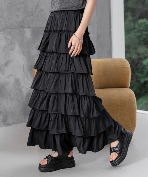 DAY CLOSET スカート 「ロング丈/裏地付き/軽いのにボリューミー