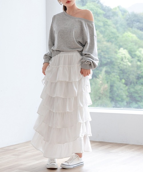 DAY CLOSET スカート 「ロング丈/裏地付き/軽いのにボリューミー