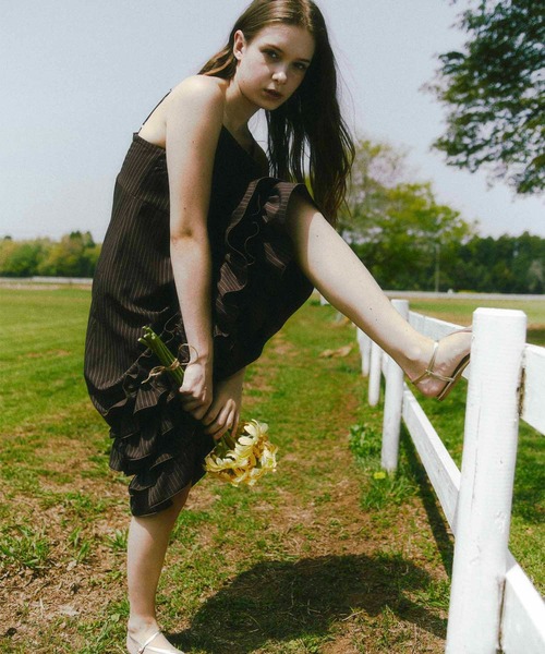 Luan ワンピース 「Luan」STRIPED PETAL CAMISOLE OP/ストライプ