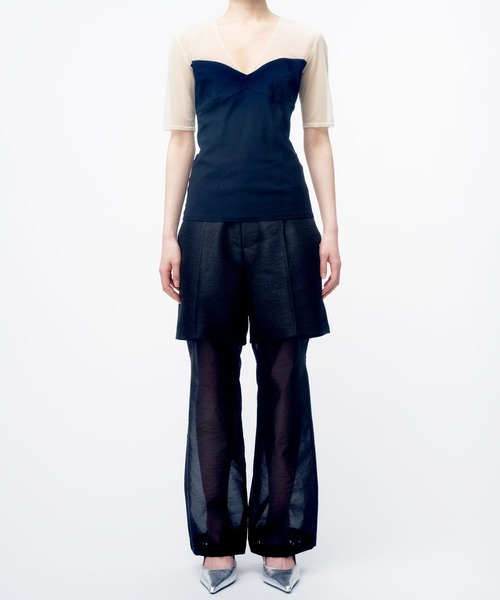 THINGS THAT MATTER パンツ METAL BUTCHER SHEER LAYERED PANTS  
