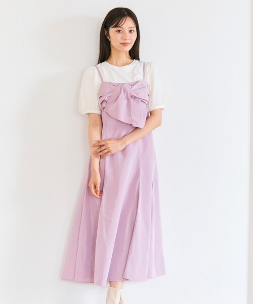 Feroux（フェルゥ） ワンピース 「洗える」リボン キャミドレス