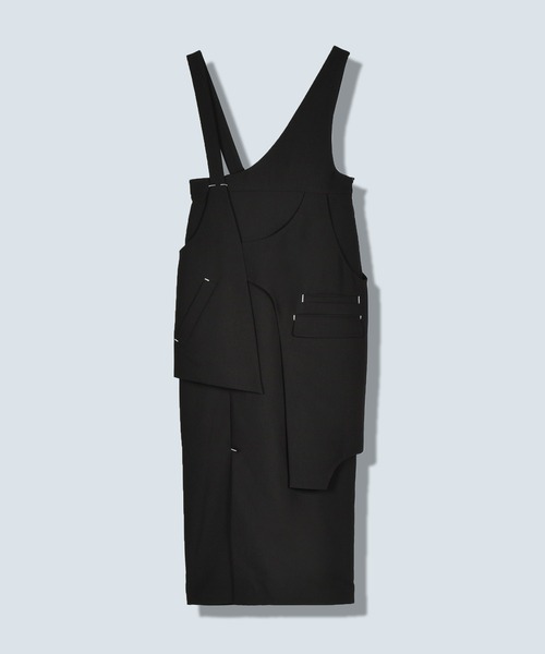 OMMO（オーエムエムオー） ワンピース VEST LAYERED ASYMME SHOULDER