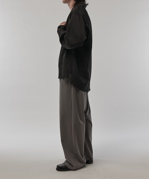 CULLNI（クルニ） シャツ / フラップデザイン / ブラック CULLNI（クルニ） シャツ 「CULLNI/クルニ」テーラードZIPシャツ