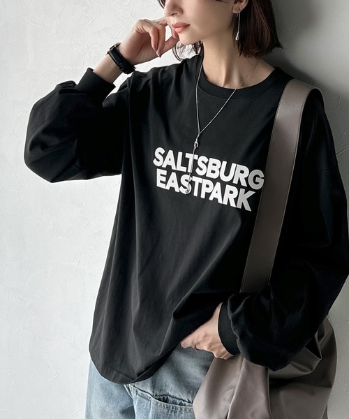 tシャツ 大人シンプル。ベーシックに映える厚盛プリント♪綿100％英字ロゴロンT レディース | classicalelf | 20