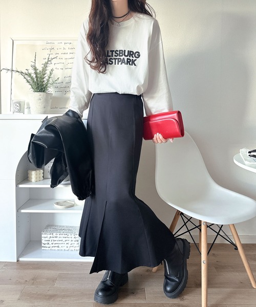 tシャツ 大人シンプル。ベーシックに映える厚盛プリント♪綿100％英字ロゴロンT レディース | classicalelf | 13
