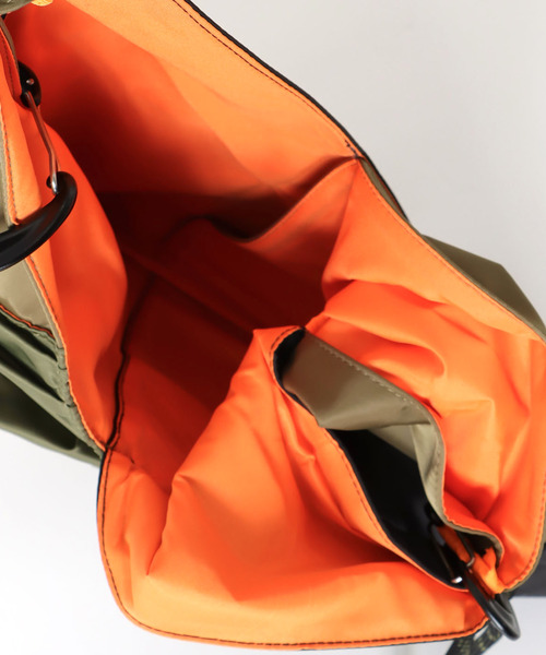 RISLEY トライアングルフリルバッグ ブラック/オレンジ RISLEY×OUTDOOR PRODUCTS】miniトライアングルフリルバッグ