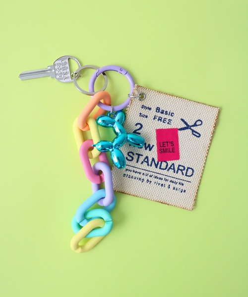 A.FLORE キーホルダー 「A.FLORE/アフローレ」カラフルチェーン