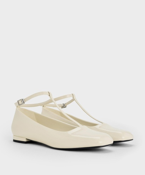 「CHARLES & KEITH」 フラットパンプス 22.5cm ブラック系その他6 レディース_画像2