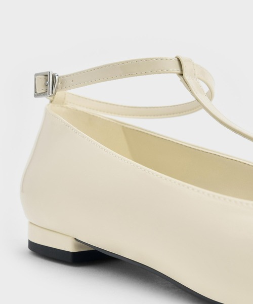 「CHARLES & KEITH」 フラットパンプス 22.5cm ブラック系その他6 レディース_画像4