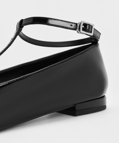 「CHARLES & KEITH」 フラットパンプス 22.5cm ブラック系その他6 レディース_画像8
