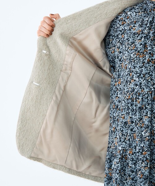kolor シャギー テーラード ジャケット / カラー アルパカ ウール kolor カラー 15AW ノーカラー アルパカ ウール シャギーコート 1