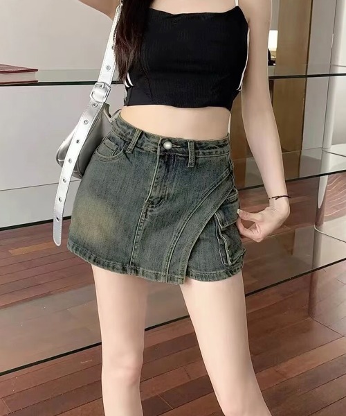 「Miniministore」 デニムショートパンツ L インディゴブルー レディース