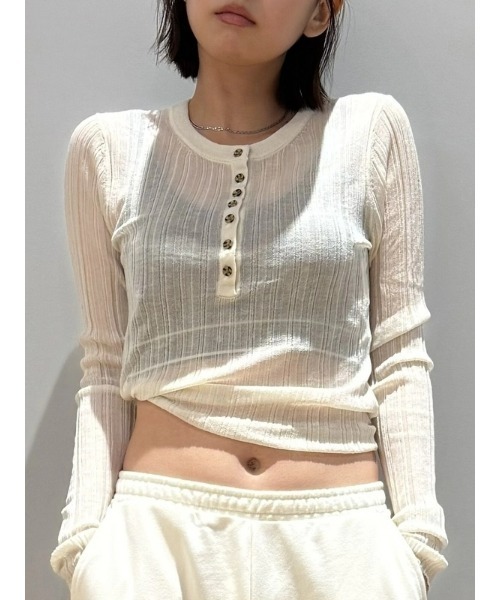 ベリーリーページ3点 GAP（ギャップ） tシャツ シアー リブ ヘンリーネックセーター