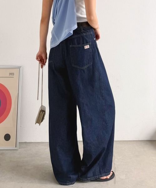 Java ワイドパンツ ジーンズ デニム デニムパンツ ジャバコラボ」快適