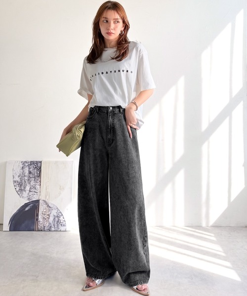 Java ワイドパンツ ジーンズ デニム デニムパンツ ジャバコラボ」快適
