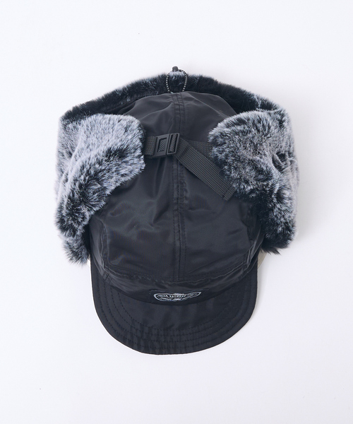 90s Diesel 55DSL ウルフファー フライトキャップ POLeR（ポーラー） キャップ 帽子 「POLER / ポーラー」FLIGHT NYLON