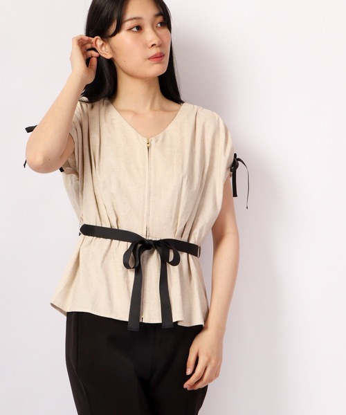 「Anna Nicola」 半袖ブラウス 38 グリーン レディース_画像4