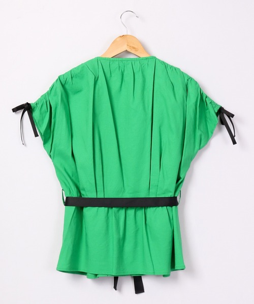 「Anna Nicola」 半袖ブラウス 38 グリーン レディース_画像6