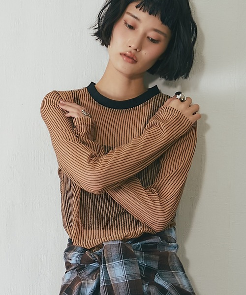 tシャツ コードメッシュシアープルオーバー レディース | ブランド登録なし | 03