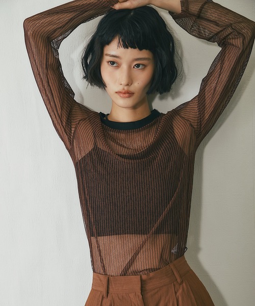 tシャツ コードメッシュシアープルオーバー レディース | ブランド登録なし | 12