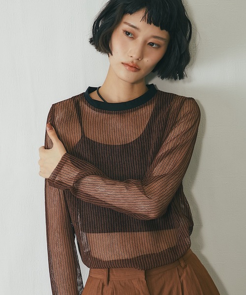 tシャツ コードメッシュシアープルオーバー レディース | ブランド登録なし | 06