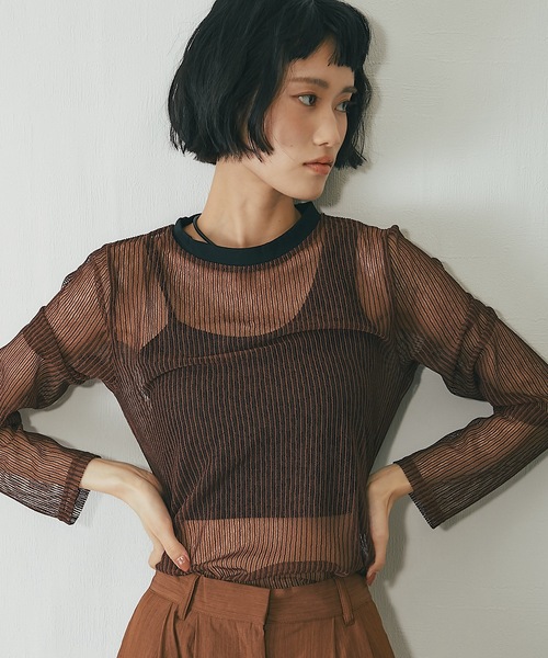 tシャツ コードメッシュシアープルオーバー レディース | ブランド登録なし | 15