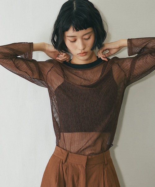 tシャツ コードメッシュシアープルオーバー レディース | ブランド登録なし | 16