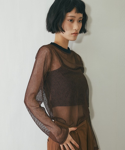 tシャツ コードメッシュシアープルオーバー レディース | ブランド登録なし | 13