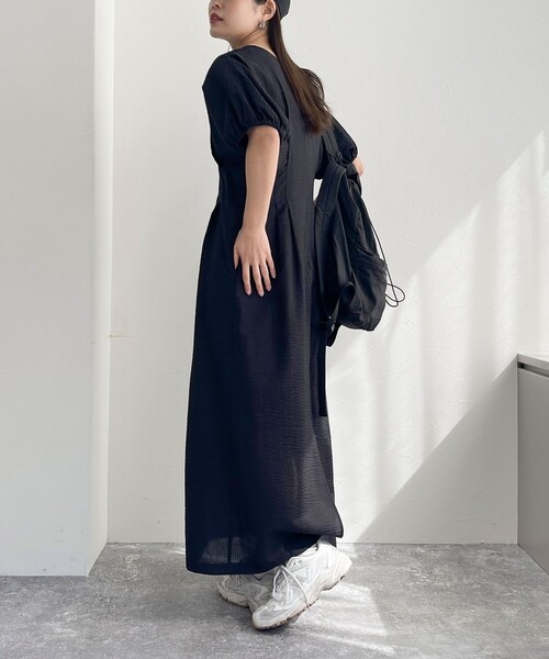 「fredy emue」 半袖ワンピース 38 ブラック系その他 レディース_画像9