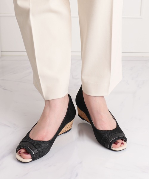 「artemis by DIANA」 オープントゥパンプス 23.5cm ブラック レディース_画像7